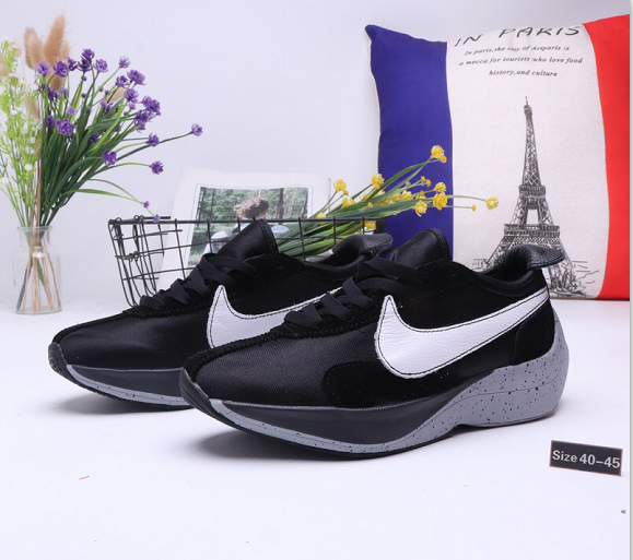 Nike Moon Racer Black White Grey Shoes - Click Image to Close